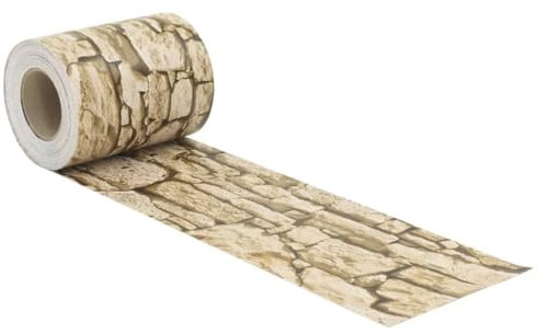 vidaXL Sichtschutzstreifen Grobstein-Optik Grau 35x0,19 m PVC