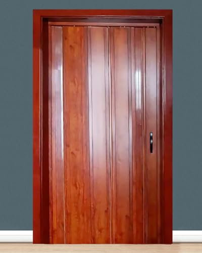 Porte Accordéon Interieur Porte Pliante Occultante avec Poignée et Grain de Bois, Portes Accordéon Pliables, Porte de Séparation Magnétique, Porte de Séparation de Confidentialité à Plusieurs Volets(4