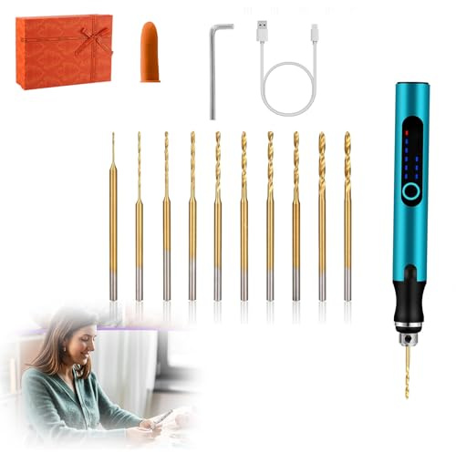 Kit d'outils de gravure 2026, 10 W, stylos de gravure créatifs pour loisirs créatifs et projets artistiques, mini outil rotatif, stylos de gravure rechargeables par USB, charge magnétique (Style D)