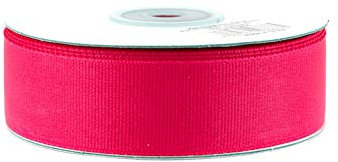 Creativery 25m Ripsband 25mm Schleifenband Deko Band Hochzeit Geschenkband Mattes Satinband Farbe Fuchsia pink 187