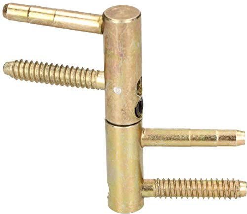 KOTARBAU Bisagra de latón universal de 14/16/20 mm, para puerta doméstica, resistente, cinta de marco para puerta forro, alta capacidad de carga, cabezal cilíndrico ajustable (14 mm), color dorado