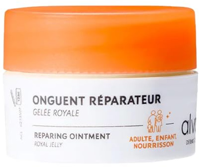 ALVADIEM Repairing Ointment 10 ml with Royal Jelly – For Cracks, Fissures & Severely Dry Skin – SOS Balm for Hands, Feet & Body – Made in France