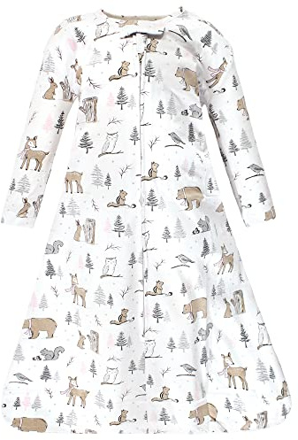 Hudson Baby Unisex Baby Long Sleeve Cotton Jersey Sleeping Bag, Winter Forest, 12-18 Months