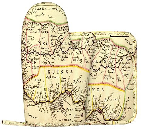 Mano Col Inciso Mappa Guanti Da Forno E Pentola Supporti Resistente Al Calore 2 pz Set BBQ Guanti E Pastiglie Per Cottura Cottura Cottura