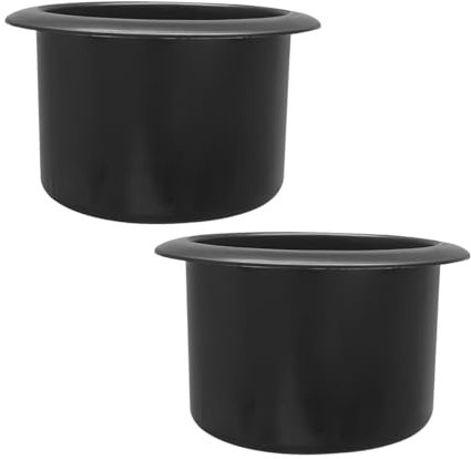 JNNJ 2 Stück Auto-Getränkehaltereinsatz, Versenkter Becherhalter Aus Kunststoff Einsatz Für Auto, Recliner-Handles Versenkter Becherhalter Für Auto Sofa Boot(63x108mm)