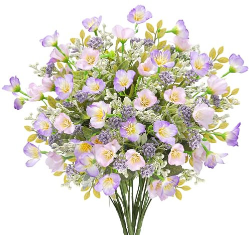 Zythrem 4PCS Flores Secas Decoración Flores Artificiales Decoración Flores Artificiales Rama de Flores Planta Artificial para Boda Partido Centros de Mesa Decoración del Hogar Oficina Jardín