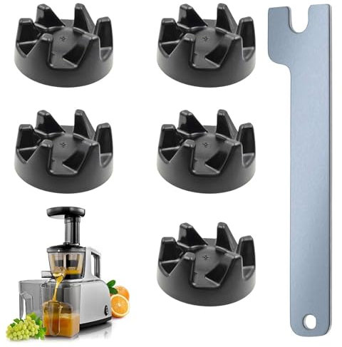 Raheem 9704230 5 Stück Kupplung Blender Coupler Ersatzteile Kompatibel mit K-itchen-Aid Modellen KSB52, KSB5, 5KSB52 and 5KSB5 Blender Rubber Coupler,Werkzeug Ersatzteil (Montageschlüssel Enthalten)