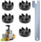 Raheem 9704230 5 Stück Kupplung Blender Coupler Ersatzteile Kompatibel mit K-itchen-Aid Modellen KSB52, KSB5, 5KSB52 and 5KSB5 Blender Rubber Coupler,Werkzeug Ersatzteil (Montageschlüssel Enthalten)