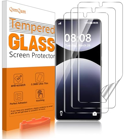 QsmQam Film de protection d'écran pour Xiaomi Redmi Note 14 Pro 4G/5G /14 Pro+ 5G /14 Pro Plus 5G/ Poco X7, 3 films de protection TPU flexibles, Film de protection d'écran HD, Anti-rayures