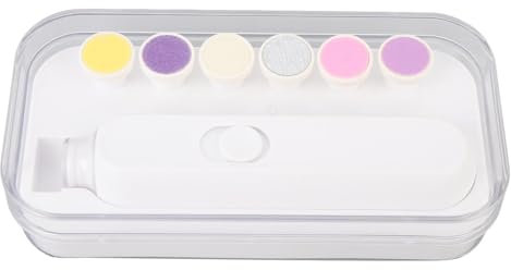 HUSHUI Baby-Nagelschneider, Elektrischer Baby-Nagelschneider mit Nachtlicht, Multifunktionales Trim-Polnisch-Pflegeset für Neugeborene (Weiß)