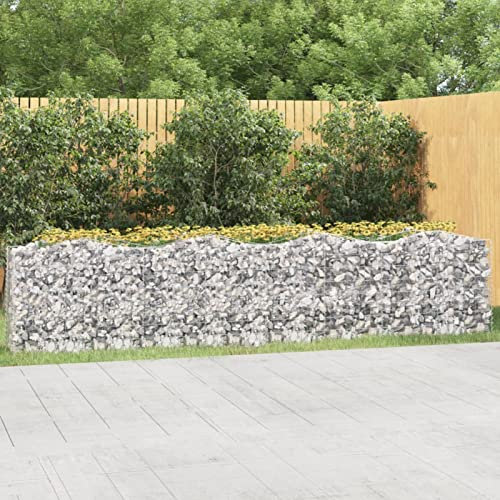 Xichuzi Arriate de gaviones Forma Arco Hierro galvanizado 400x50x100cm, Mesa De Cultivo, Huerto Domestico, Cultivo De Plantas Aromaticas, Arriate De Jardín - 153547