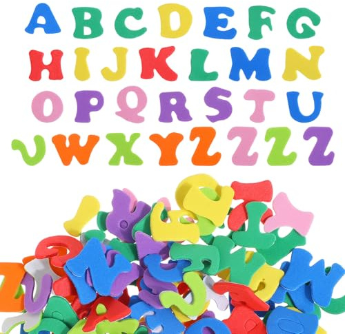 260pcs Foam Letters Stickers for Craft Letter Stickers, Colorful Adhesive A-Z Alphabet Letters Foam Sticker, 10 Colors Alphabet Sticker Supplies for DIY Classroom Craft Birthday Party Decorations