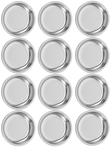 MAGICLULU 12stücke Teebeutelhalterschale Aus Edelstahl Teebeutelbehälter Mit Tropfschutz-Design Dekorative Teebeutelschale Für Küche Und Büro Multifunktionaler Teebeutel-Organizer