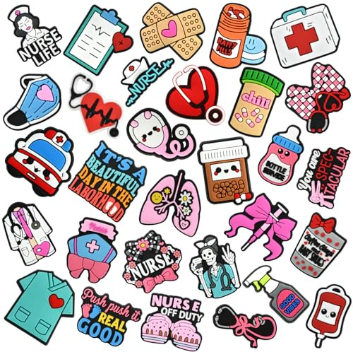 30 PCS Cute Pins Bulk,Funny Backpack Pin Lapel Badge Pins Set Different Medical Brooch Pins for Backpacks Gifts