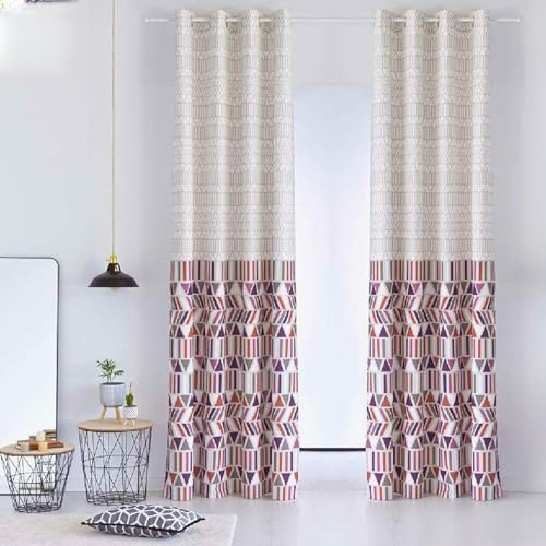 Siflomaty Cortinas Opacas Salón y Dormitorio 150x260 cm (1 Pieza) | Bloqueo 70% de luz | Algodón Premium De Alto Gramaje | Reduce Luz y Aporta Privacidad | Diseño Exclusivo Hecho en España