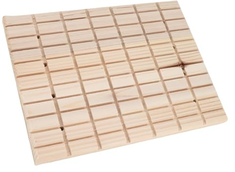Alomejor Planche à Gratter à Griffes, Jouet à Mâcher en Bois avec Conception d'auge de 10,6 Pouces, Idéal pour Le Montage en Cage de Hamsters et de Lapins