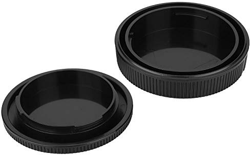 NUMNBE Schutzkappen Set, Plastik Kamera Gehäuse Front und Rückdeckel, Objektivdeckel für EOSR Full Frame, Schwarz - Staubschutz, Leicht und Langlebig Für DSLR Kameras