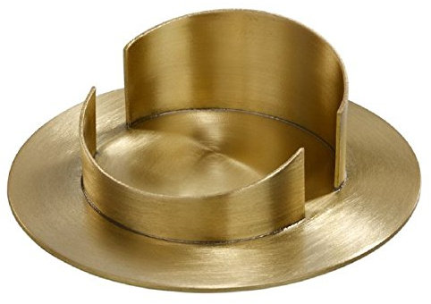 Kerzenleuchter goldfarben für Kerzen Ø 70 mm für Altarkerzen, Anlasskerzen, Taufkerzen, Kommunionkerzen, Hochzeitskerzen