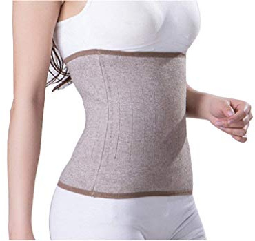 IPENNY Warm Knitted Abdominal Binder Kidney Warmer Back Slim Postpartum Wrap Belt