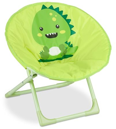 Relaxdays Silla Infantil Plegable, Monstruo, 47x50x48 cm, Asiento Niños Exterior/Interior, Sillón, Peques, Multicolor