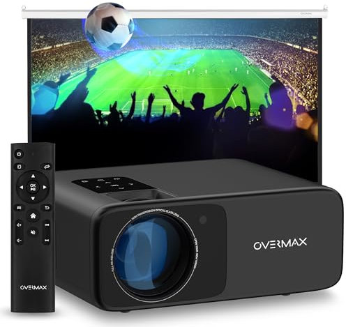 OVERMAX Multipic 4.2 Proyector Nativo Full HD 1080p, proyector de hasta 200, Home Cinema Compacto de 4500 lúmenes, WiFi, Bluetooth, Panel de Control táctil, relación de Aspecto: 16:9, 4:3
