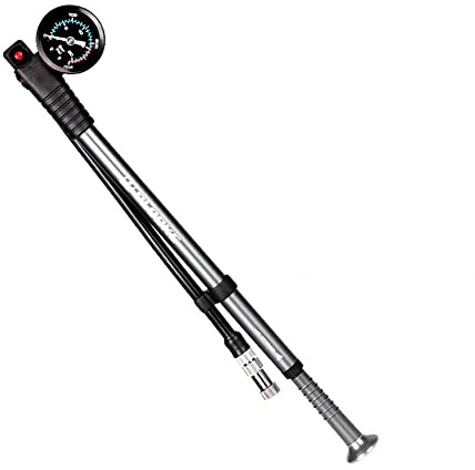 SPORTARC Bike Shock Pump for Mountain Bike, Road Bikes and Motorcycle – High Pressure 300 Psi for Front Fork and Rear Suspension and Air Shocks（Grey）