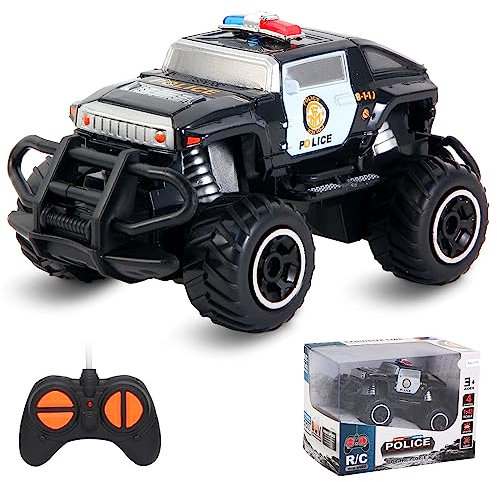 Pup Go Polizeiauto Ferngesteuert mit Licht, ferngesteuertes Auto ab 3 4 5 6 Jahre, Spielzeug Mädche Jungen für Kinder ab 3 Jahren
