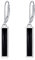 YFN Schwarzer Onyx Bar-Ohrringe für Frauen Sterling Silber Leverback Ohrringe Schwarzer Onyx Schmuck Geschenk (black)
