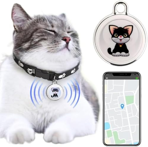 Traqueur GPS pour Chat Chien, Traceur GPS pour Chat Chien sans Abonnement, Tracker Anti-Perte Étanche, Traqueur De Localisation Globale en Temps Réel