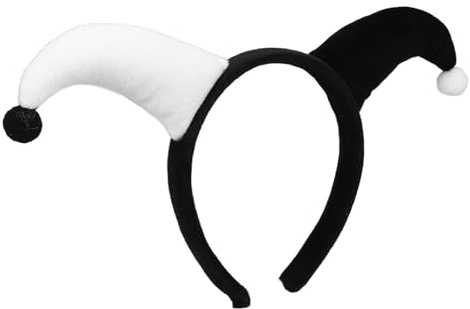 ABOOFAN Bandeau De Bouffon Noir Et Costume De Clown Maléfique D'halloween Couvre-Chef De Clown De Cour Bandeau De De Carnaval Chapeau Drôle Costume De Jokers D'halloween Pour