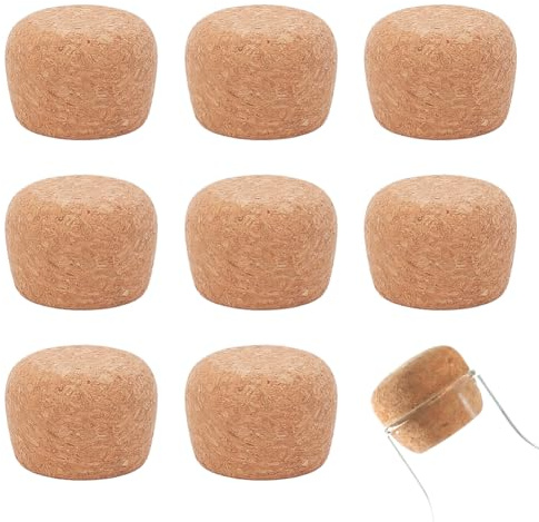 OLYCRAFT 8 st korkproppar i trä 38 ~ 44 mm korkflaskproppar trä avsmalnande kork lock ersättning flaskpropp kork för bred mun flaska glasflaska tillbehör – 30 mm tjock