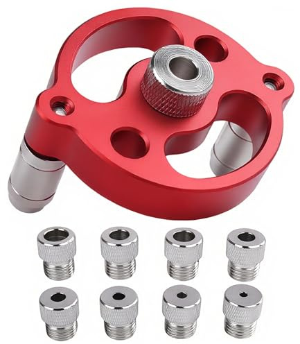 Gabarit de Percage Vertical, Kit de Recherche de Centre de Travail en Bois, avec Localisateur de Guide de Perçage, Guides de Perçage Vertical pour Bois, Inclus 8 Douilles de Perçage de 3 à 10mm