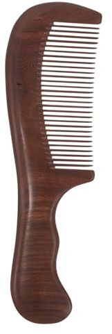 TOPPERFUN Pettine in Legno Denti Fini Strumento per Massaggio del Capelluto Pettine Ergonomico per Capelli per Separazione Capelli per Uso Quotidiano