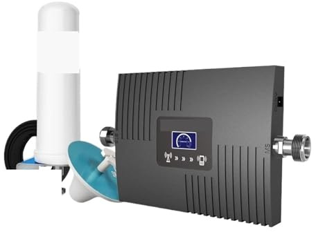 Mobilförstärkare 2g 3g 4g Repeater GSM Mobiltelefonsignalförstärkare 900 1800 2600 LTE Mobilinternetförstärkare Bredare täckning(Band1 2100MHz,Omni antenna)