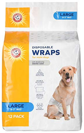 Arm & Hammer Lrg Male Wraps-18 -27 Waist - 12 Count
