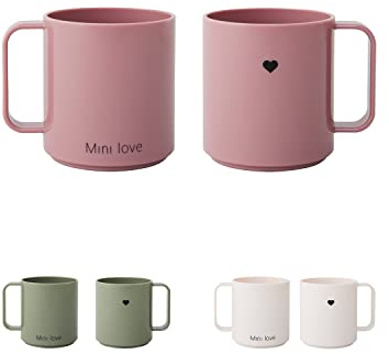 Design Letters Mini verre Tritan pour bébé et enfant | Tasse d´Apprentissage Gobelet pour Enfants Baby Cup 175 ml | Sans BPA EA et BPS Tasse pour bébé | Baby Mug Tasse à café Passe au lave-vaisselle