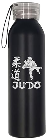 Bouteille d'eau en acier inoxydable durable gravée au laser pour judo martial art japonais Kanji Art