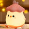 Woukksy LED Nachtlicht Kinder Chick Wiederaufladbar Nachtlampe Baby, Kawaii Silikon Dimmbar Stilllicht Baby Tragbare Nachttischlampe mit Timer, Touch Control, Geschenk für Mädchen, Jungen (Rosa)