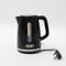 +AcsaCi Black Diamond Design with Silver Accents Kettle, Boiling 365+1.6P, Fast Boiling 3000W, 1.6 Litres, British STRIX Thermostat