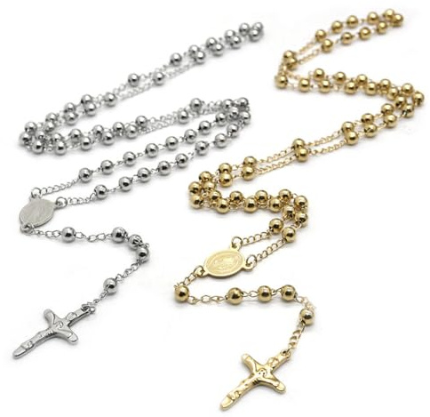 Collar de rosario de 2 piezas, collar, collar de rosario cristiano, collar de amuleto, joyería religiosa, regalo de cumpleaños