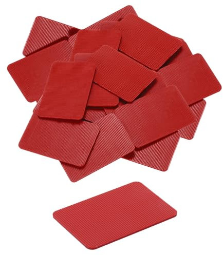 QUARKZMAN 500 st. underläggsplattor plast 60 x 40 x 2 mm avståndshållare kakelkilar distansplattor utjämningsplattor kilar distansklossar avståndshållare, röd
