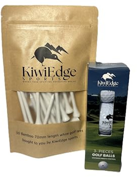 Golf Ball sleeve and Golf Tees pack | 3 pack of golf balls and 30 tees | Designed for distance | Golf Gifts and Accessories | Suitable for all ages | Men and Women | For beginners upward