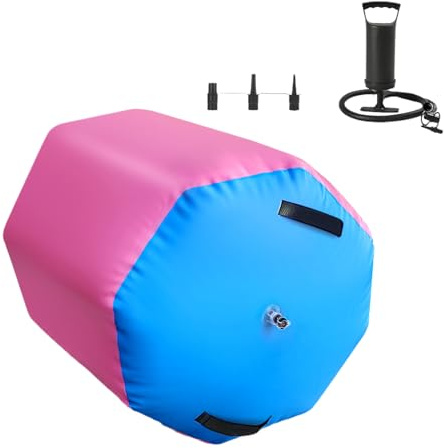 laxreheye Tonneau de gymnastique avec rouleau à air – Entraîneur doux d'équilibre – Rouleau d'entraînement pour arche du dos | Pour entraînement fitness, yoga à la maison, salle de gym pratique