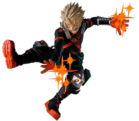 Xinchangda MHA Bakugou Katsuki Figure Anime Bakugou Katsuki Action Figure Statue PVC Anime MHA Figurine Modèle Objets de collection Décorations de table