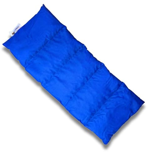 Franzis Nähstube 50x20cm Cuscino a forma di nocciolo di ciliegia blu in 100% cotone I Cuscino a forma di nocciolo di ciliegia 50x20 microonde I Cuscin