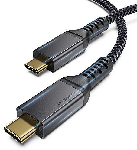 Maxonar Thunderbolt 3 Kabel 2m, TB3 40Gbps USB 4 Kabel Zertifiziertes 100W unterstützt 5K60Hz/Doppel-4K 60Hz Monitor,Mac Studio,Studio Display,Externe SSD,eGpu,USB C Dockingstation,M1 M2 MacBook