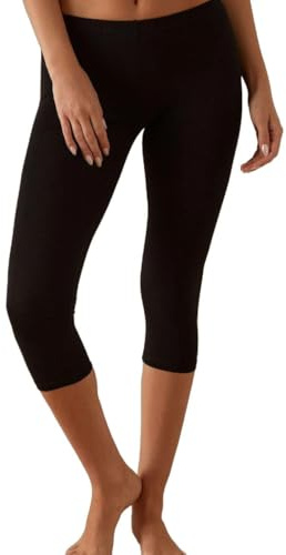 JADEA Leggings Donna Modello Capri Art. 4266 – in Fresco Cotone Stretch Traspirante, vestibilità Comoda ed Elasticizzata, Ideale per Outfit Estivi, Sportivi e Casual