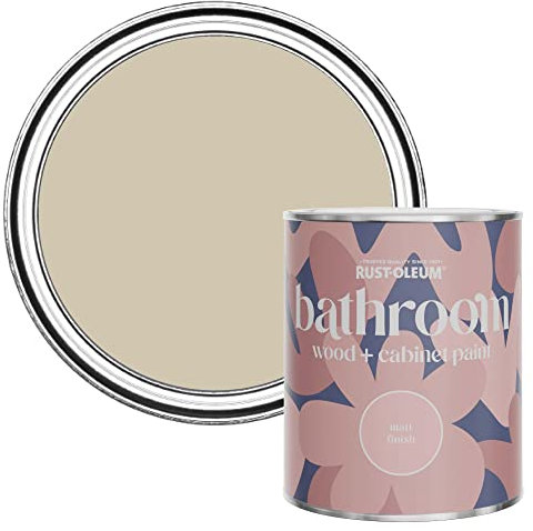 Rust-Oleum Grey Moisture Resistant Bathroom Wood and Cabinet Paint in Matt Finish - SILVER SAGE 750ML