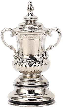Keenso 1.8in Mini Soccer Game Trophy Cup Model, World Cup Trophy Model High Simulation Metal Football League Trophy Ornaments Decor