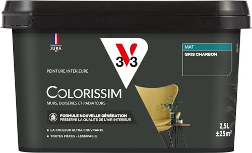 V33 Peinture multi-supports Colorissim® Gris charbon Mat 2,5L